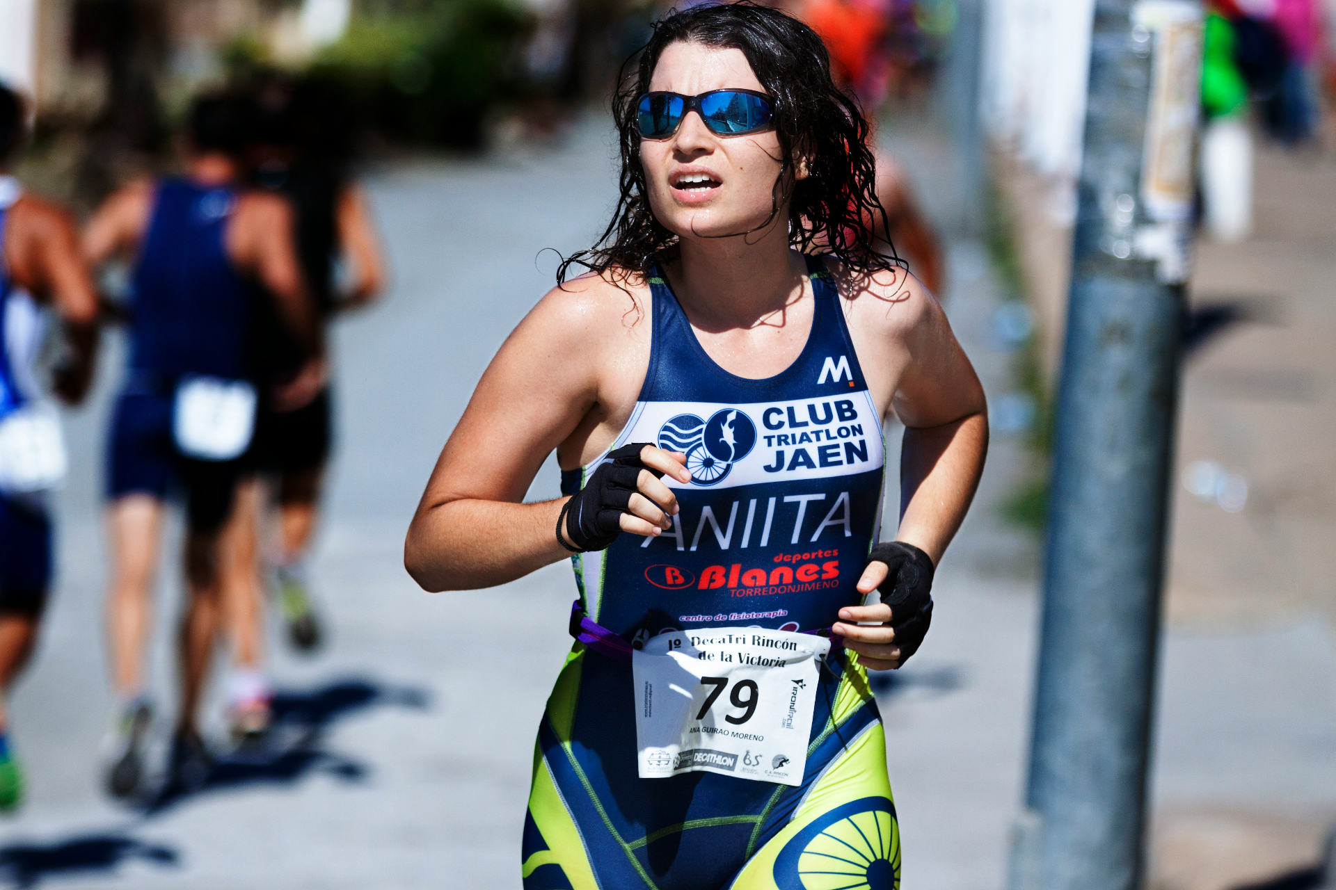 Triathlète en course à pied