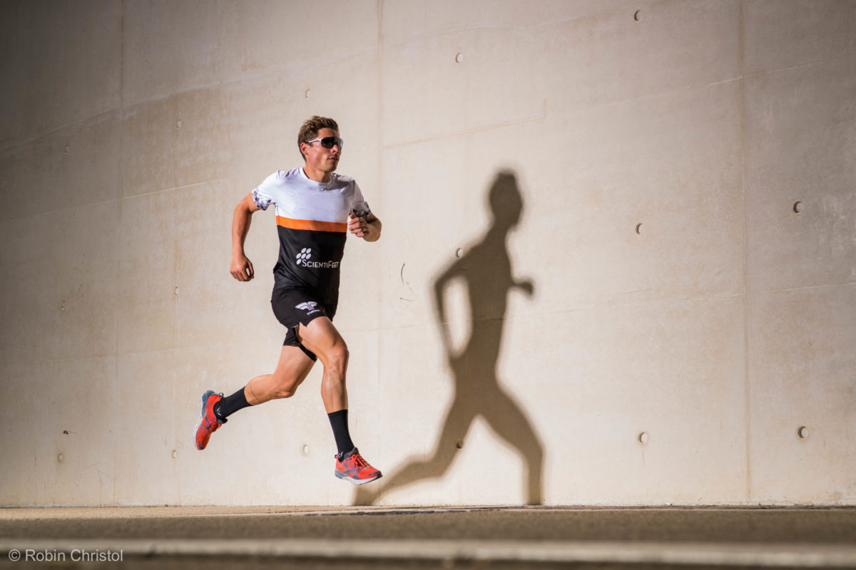 Coureur à pied en plein effort
