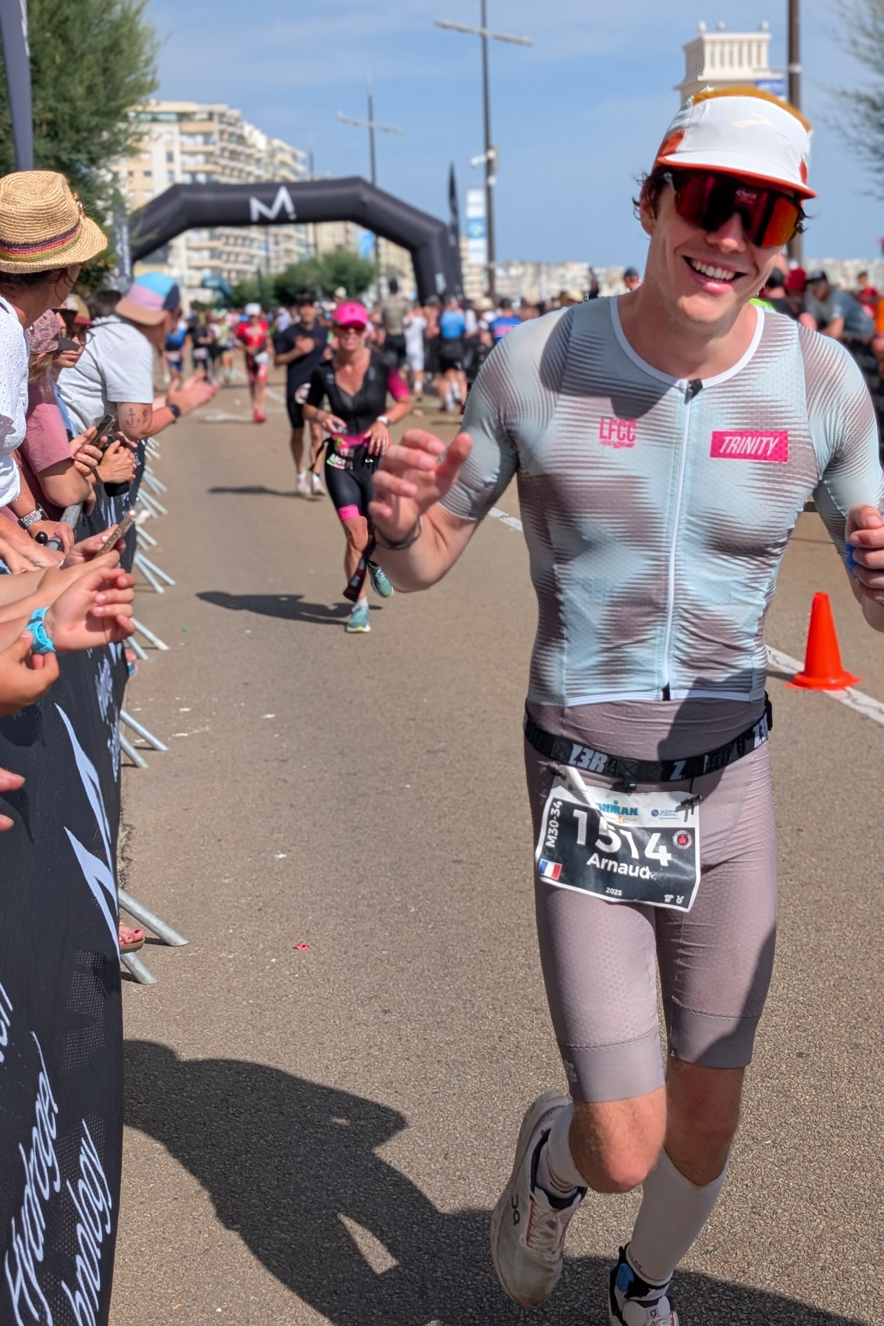 Triathlète en pleine course à pied